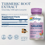 SOLARAY Turmeric Curcumin Supplement 600mg side view