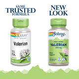 SOLARAY Valerian Root Capsules 470mg bottle side view