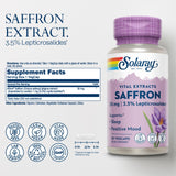 SOLARAY Vital Extracts Saffron Mood Support Supplement side view