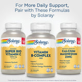 SOLARAY Vitamin B Complex 100 bottle on wooden table