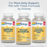 SOLARAY Vitamin B Complex 100 bottle with a green background