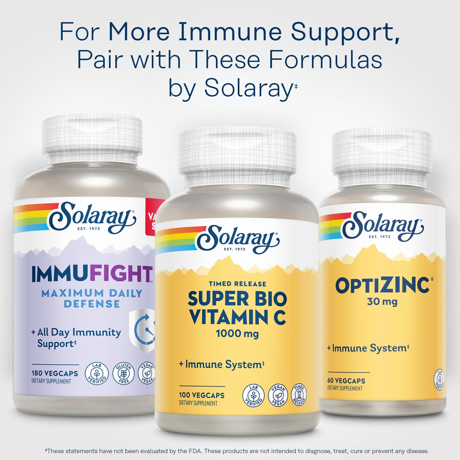 SOLARAY Vitamin C 1000 mg Capsules with other supplements