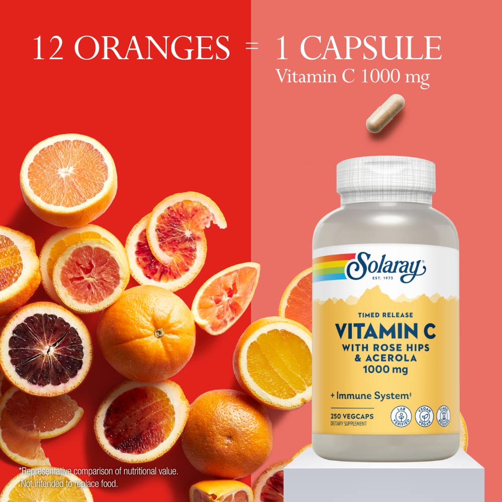 SOLARAY Vitamin C 1000 mg nutritional information