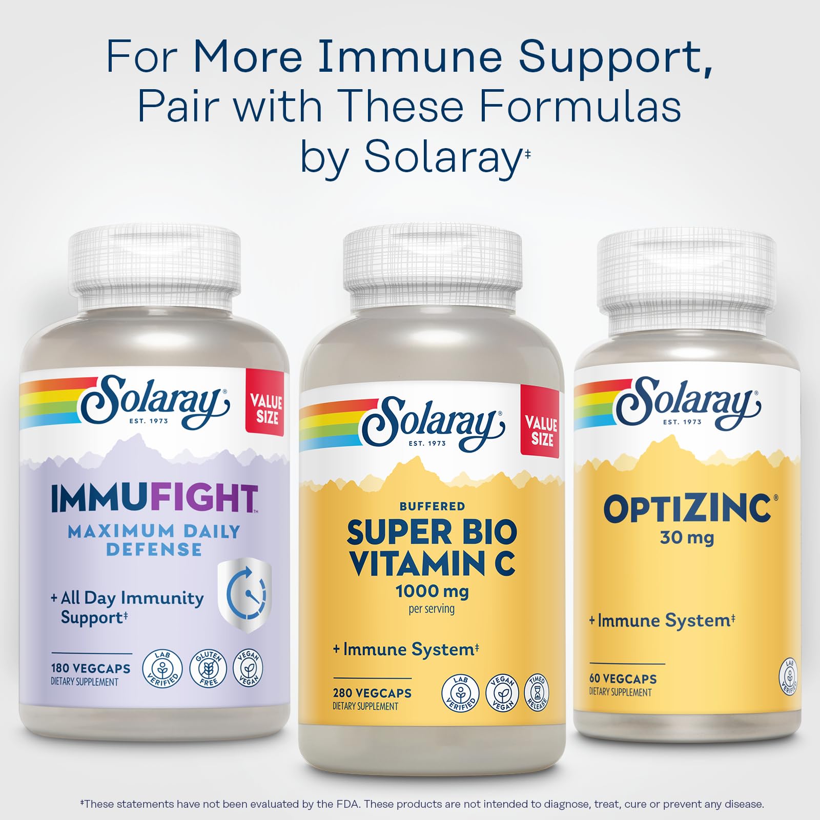 SOLARAY Vitamin C 1000 mg Time Release Capsules in a hand