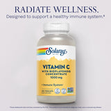 SOLARAY Vitamin C 1000mg capsules back view with ingredients