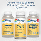 SOLARAY Vitamin C 1000mg capsules packaging and bottle on display