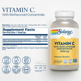 SOLARAY Vitamin C 1000mg capsules side view showing capsule
