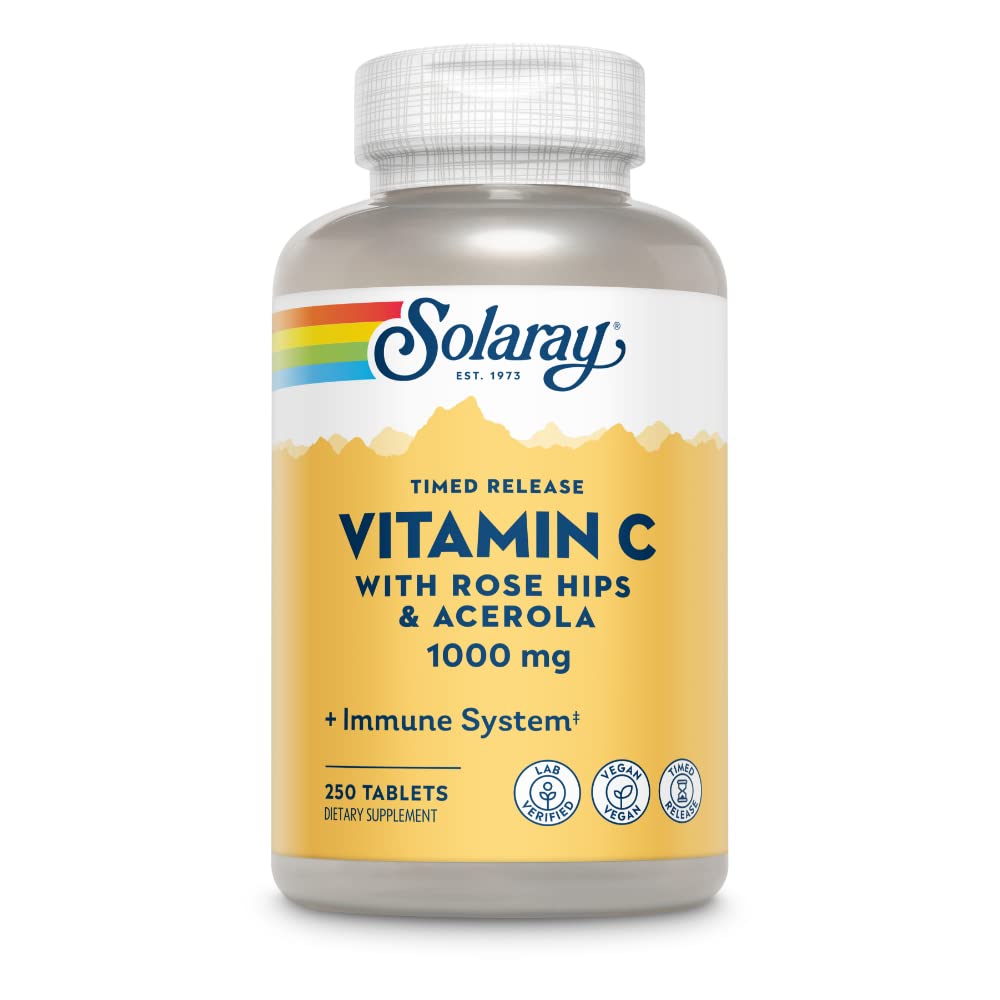 SOLARAY Vitamin C 1000mg Timed-Release Capsules front view