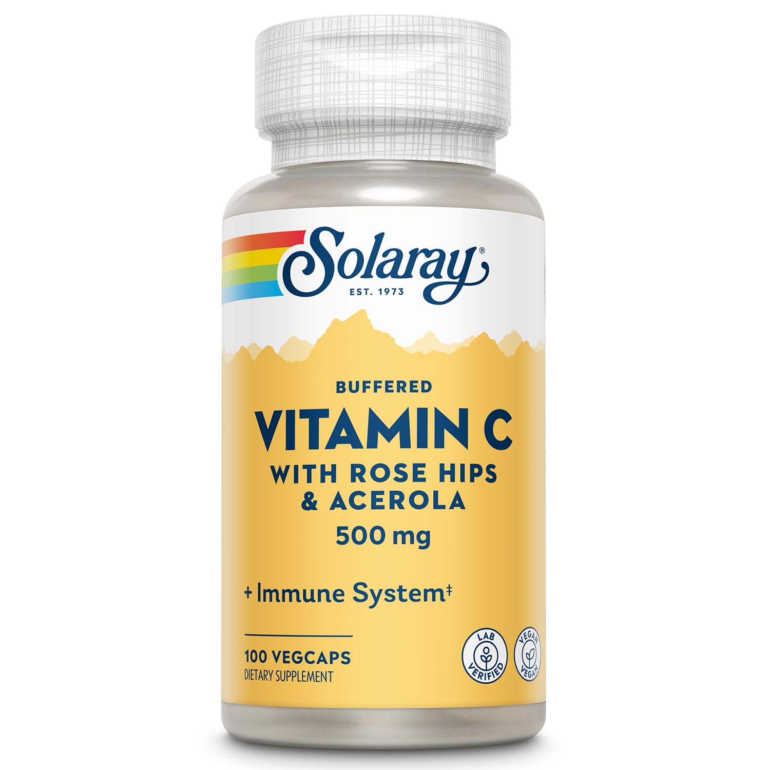 SOLARAY Vitamin C 500mg Capsules front view