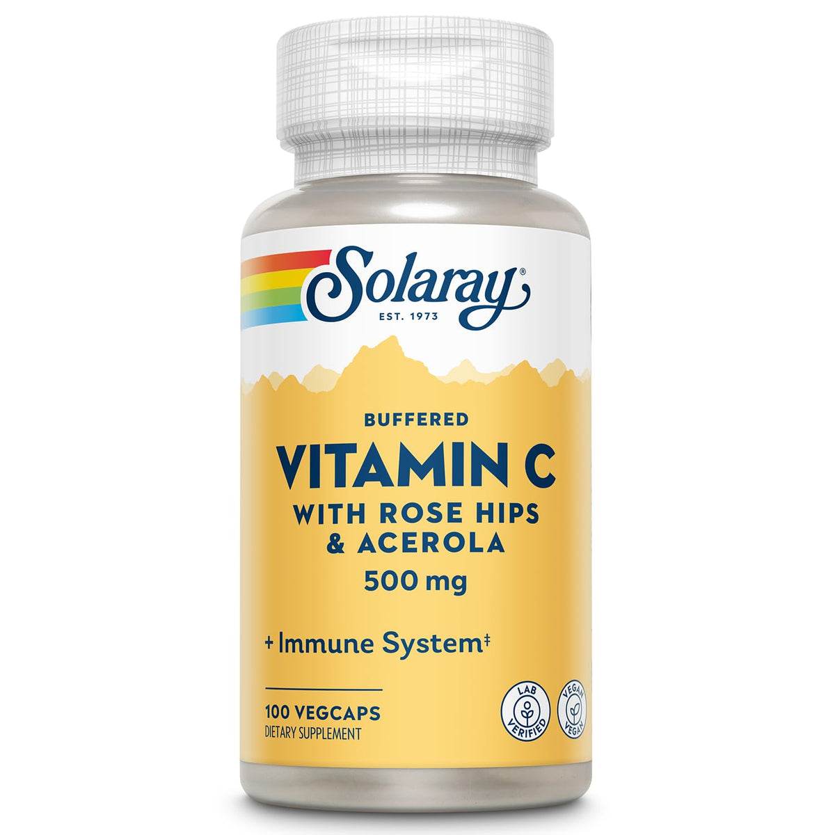 SOLARAY Vitamin C 500mg Capsules front view