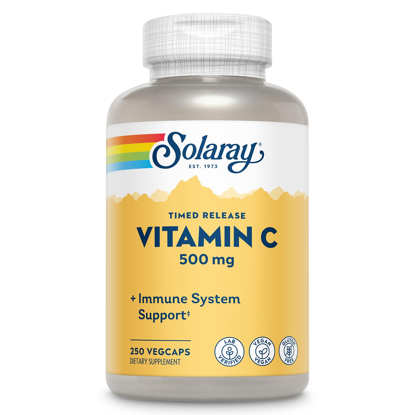 SOLARAY Vitamin C 500mg capsules front view