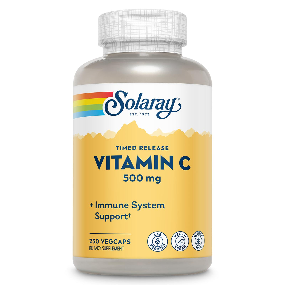 SOLARAY Vitamin C 500mg capsules front view