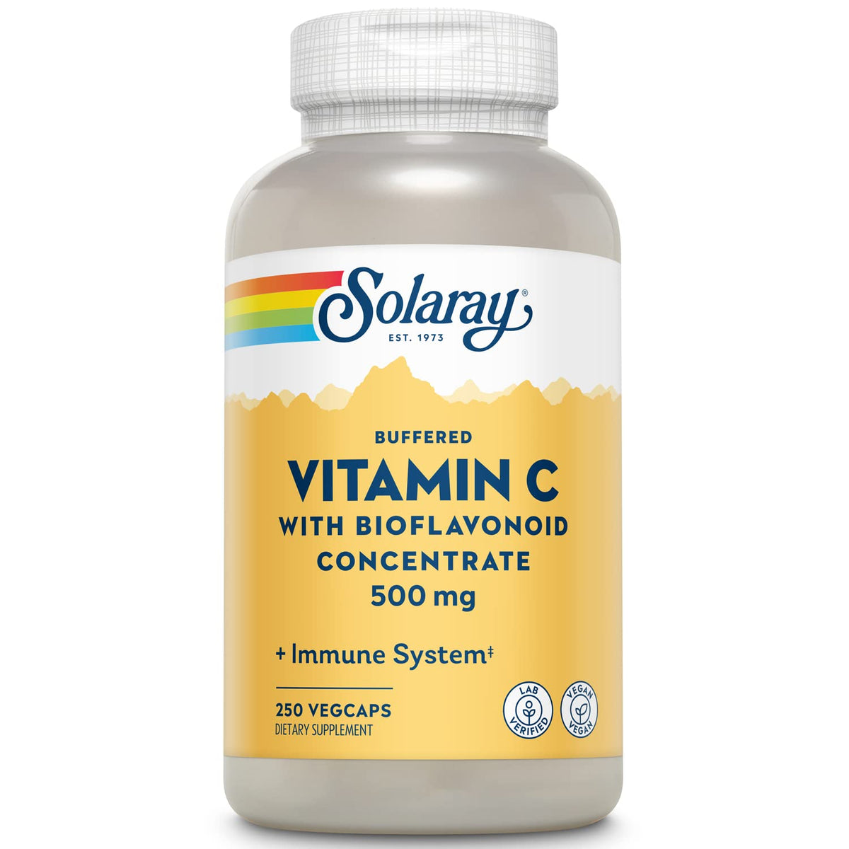 SOLARAY Vitamin C 500mg capsules front view