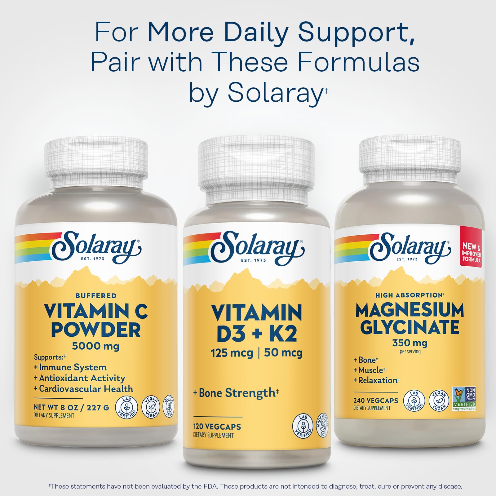 SOLARAY Vitamin C Powder 5000mg with fresh fruits