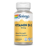 SOLARAY Vitamin D-3 400 IU Softgels close-up of softgel