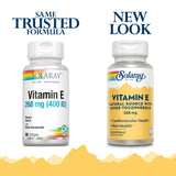 SOLARAY Vitamin E 400 IU softgel back view