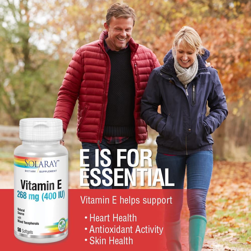 SOLARAY Vitamin E 400 IU softgel packaging
