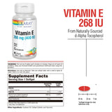 SOLARAY Vitamin E 400 IU softgel side view