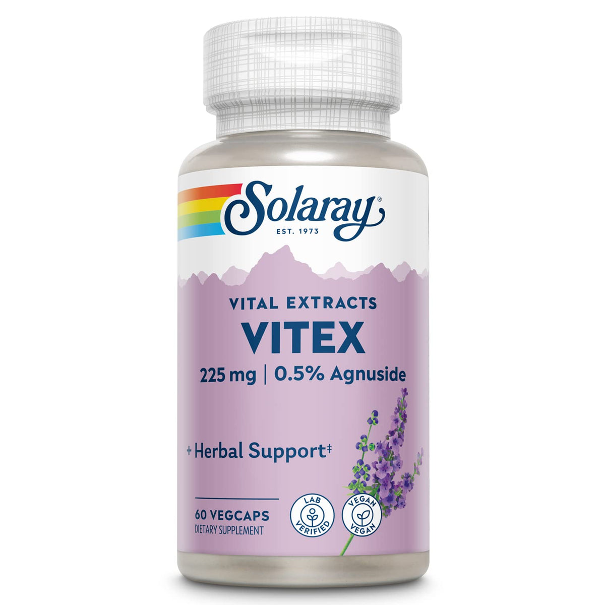 SOLARAY Vitex Supplement for Women 225mg front view