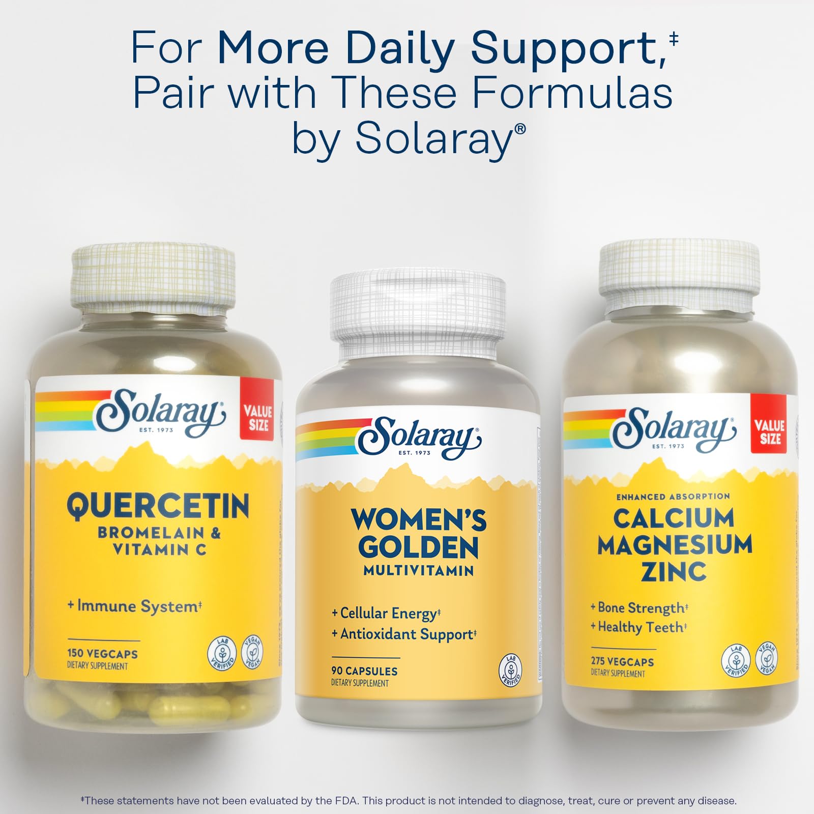 SOLARAY Women's Daily Multivitamins 90 Capsules packaging details