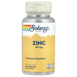 SOLARAY Zinc Amino Acid Chelate 100 vegetarian capsules front view