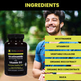 SOLDERM Nicotinamide B3 & D3 Capsules with measuring spoon