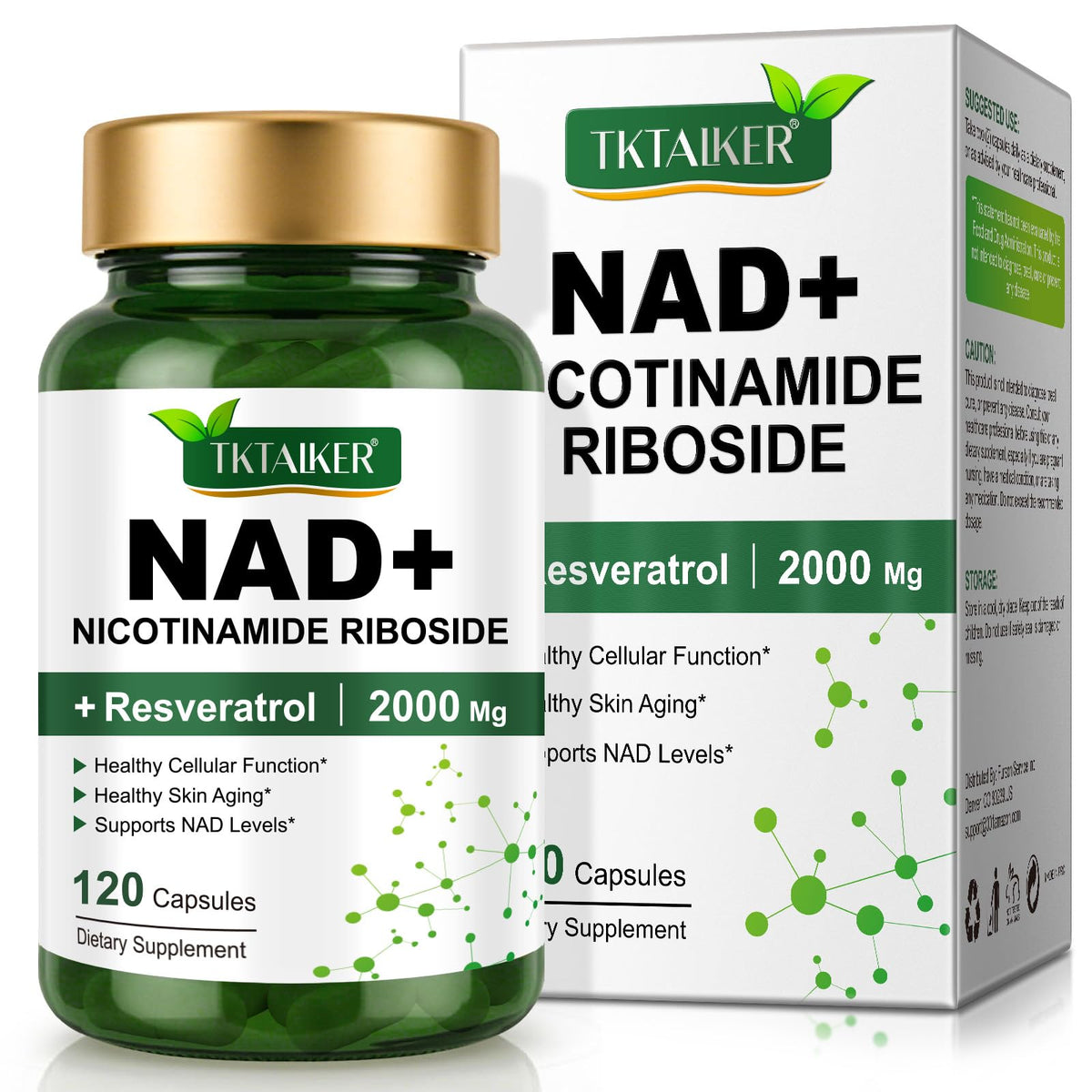 SOLEMEONY NAD+ Supplement 2000 mg Extra Strength front view