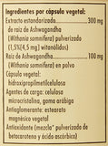 Solgar Ashwagandha 140g herbal supplement packaging details