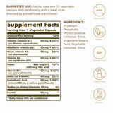 Solgar B-Complex 100 Capsules side view showing label details