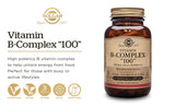 Solgar B-Complex Vitamin Supplement side view with label