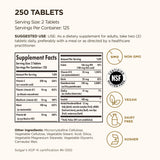 Solgar B-Complex with Vitamin C 369g back view with ingredients