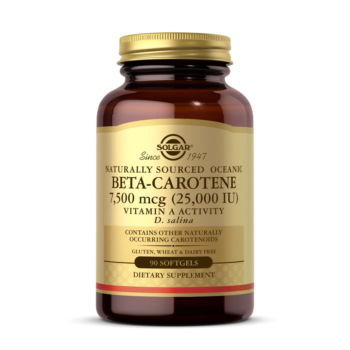Solgar Beta Carotene Softgels 172g front view