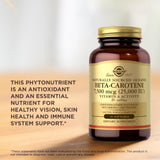 Solgar Beta Carotene Softgels 172g with lifestyle background