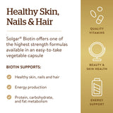 Solgar Biotin 10,000 mcg capsules with ingredients list
