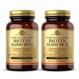 Solgar Biotin 10,000 mcg supplement front view