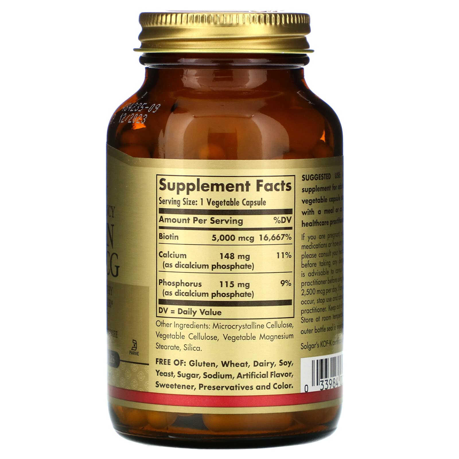 Solgar Biotin 1000mcg Capsules in packaging