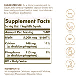 Solgar Biotin 5000 mcg capsules side view