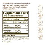 Solgar Biotin 5000mcg chewable supplement back view