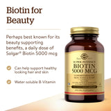 Solgar Biotin 5000mcg chewable supplement side view