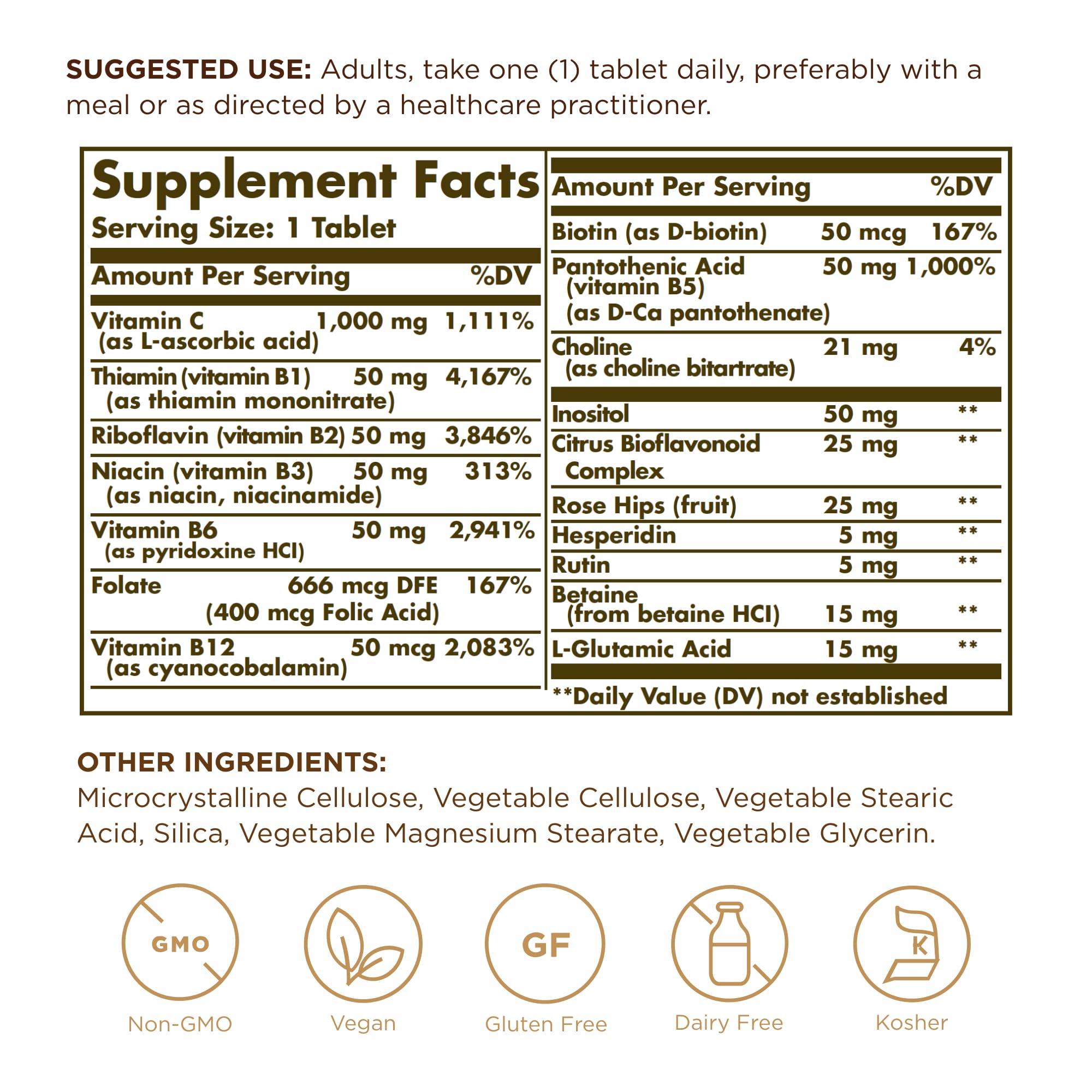 Solgar Blended Vitamin & Mineral Supplement 340g side view