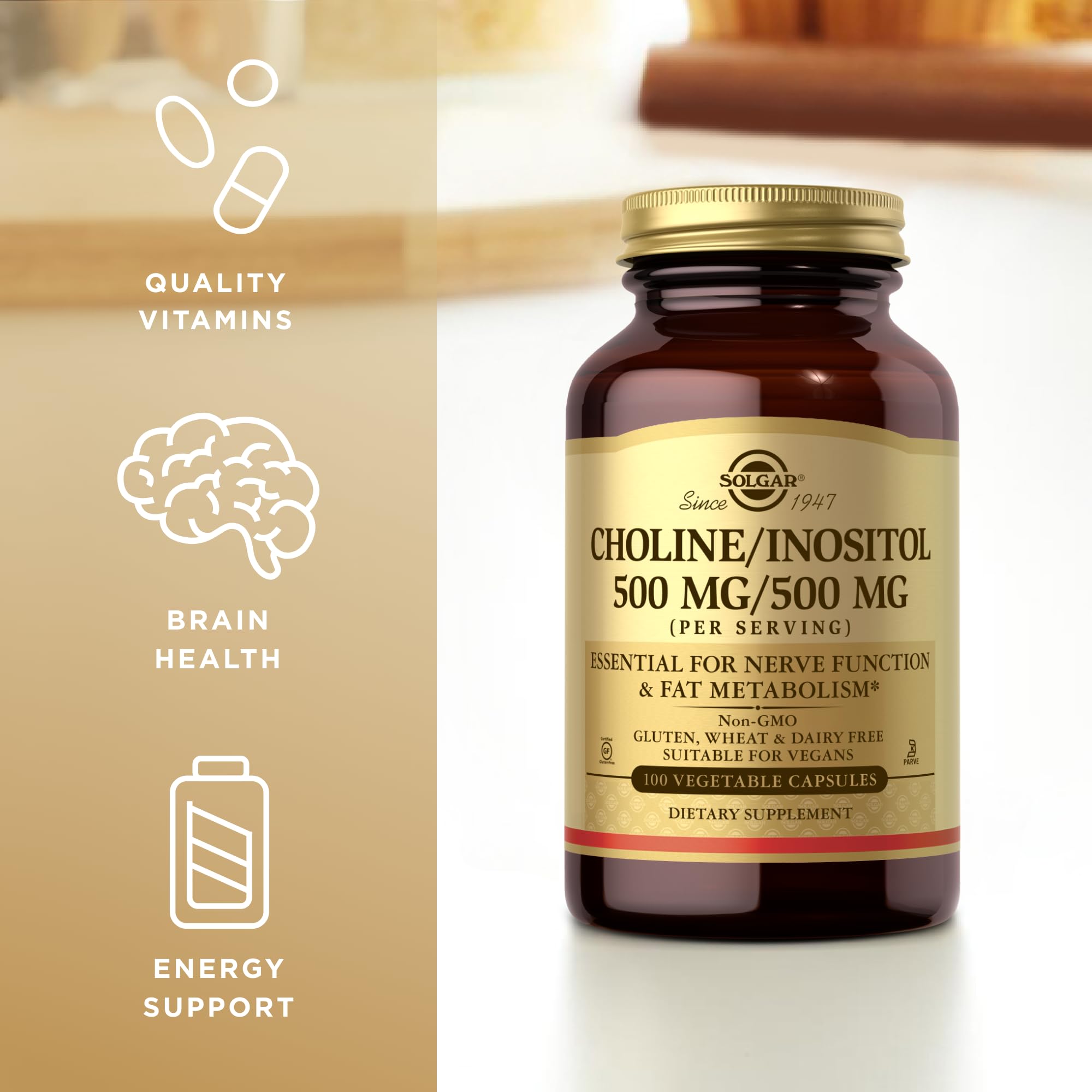 Solgar Choline/Inositol Supplement 508g packaging