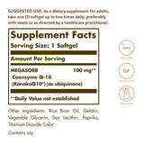 Solgar CoQ10 Softgels 100mg side view