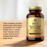 Solgar Dry Vitamin E 200mg capsules in a bowl