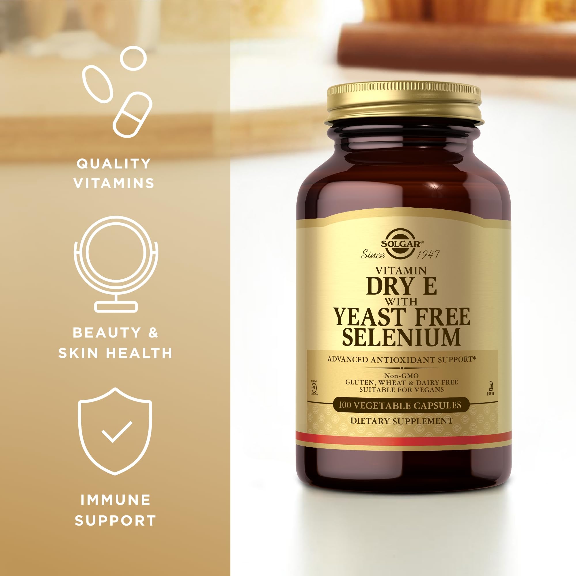 Solgar Dry Vitamin E 200mg ingredients list