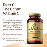 Solgar Ester-C Plus 1000 mg Vitamin C Capsules back view