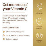 Solgar Ester-C Plus 1000 mg Vitamin C Capsules with citrus fruits