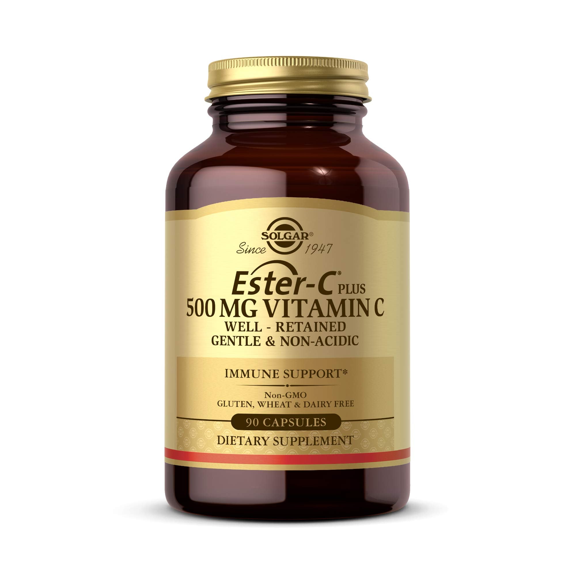 Solgar Ester-C Plus 500 mg Vitamin C Capsules front view