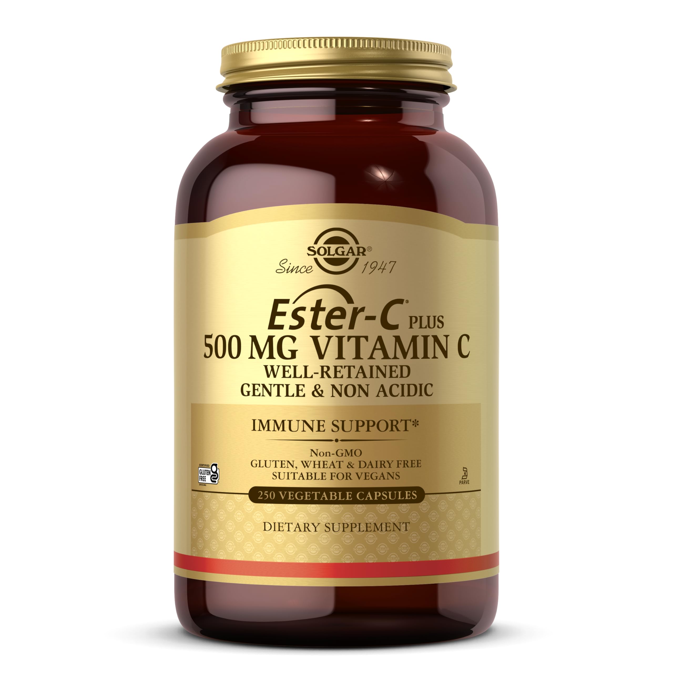Solgar Ester-C Plus 500 mg Vitamin C Capsules front view