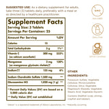 Solgar Extra Strength Glucosamine Chondroitin Complex Tablets side view