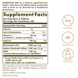 Solgar Extra Strength Glucosamine Chondroitin MSM 318g back view with ingredient list
